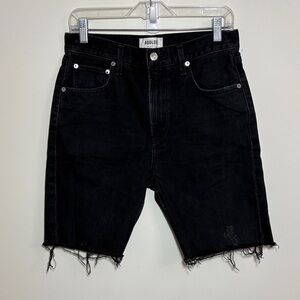 Agolde Women's Distressed Black Jean Shorts